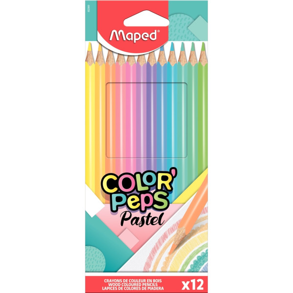 MAPED Pochette de 12 crayons de couleur pastels Colorpeps prix pas cher chez iOBURO