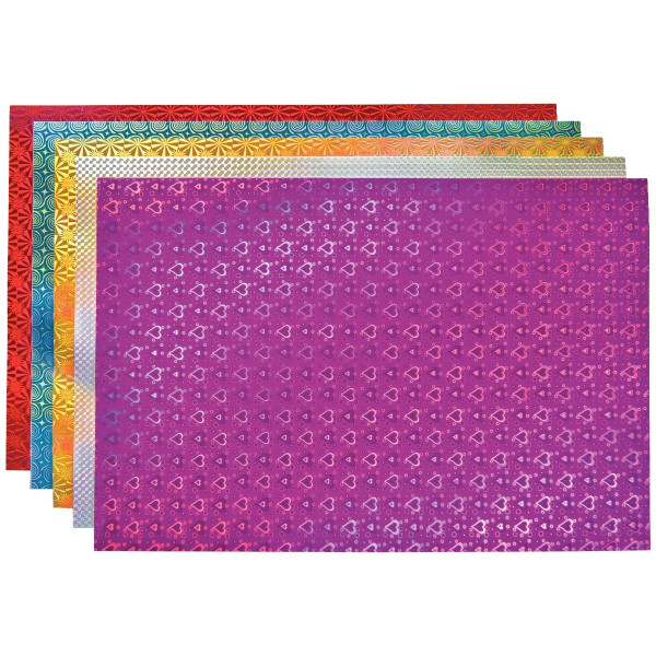 MAILDOR Pochette de 10 feuilles carton holographique 35 x 50 cm coloris assortis prix pas cher chez iOBURO